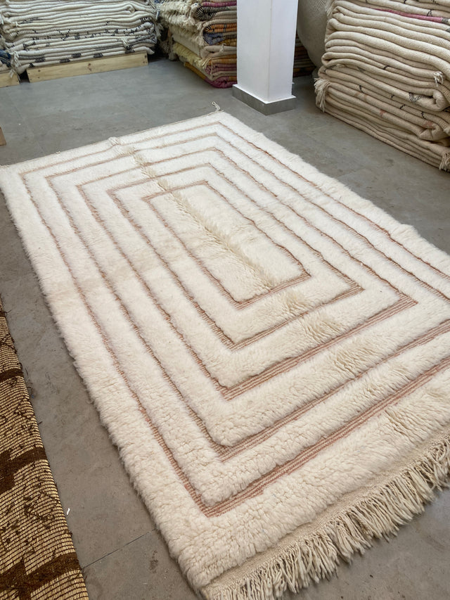 Contemporary Berber Art: Handwoven Rug from Middle Atlas Tribe - CR616