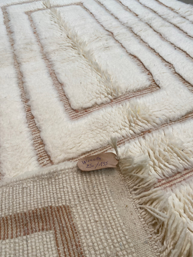 Contemporary Berber Art: Handwoven Rug from Middle Atlas Tribe - CR616
